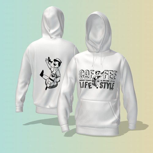 Coffee Lifestyle – Black & White T-Shirt Artwork