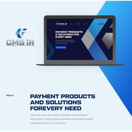 Home page design for payment software