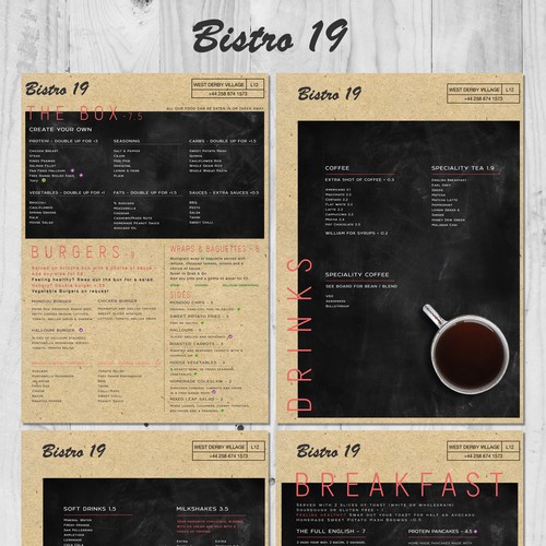 Menu design