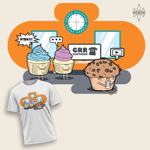 Shirt design illustration for grr clothing contest