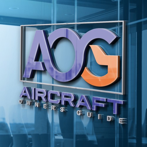 High impact logo with aviation theme