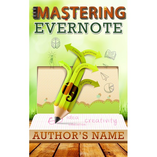 Design an ebook cover for a book about Evernote