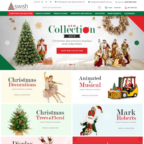 Wholesale Christmas Decorations website re-design