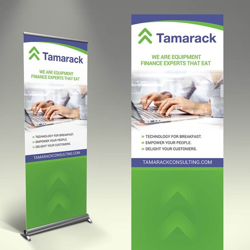 Create a career fair table top display for Tamarack