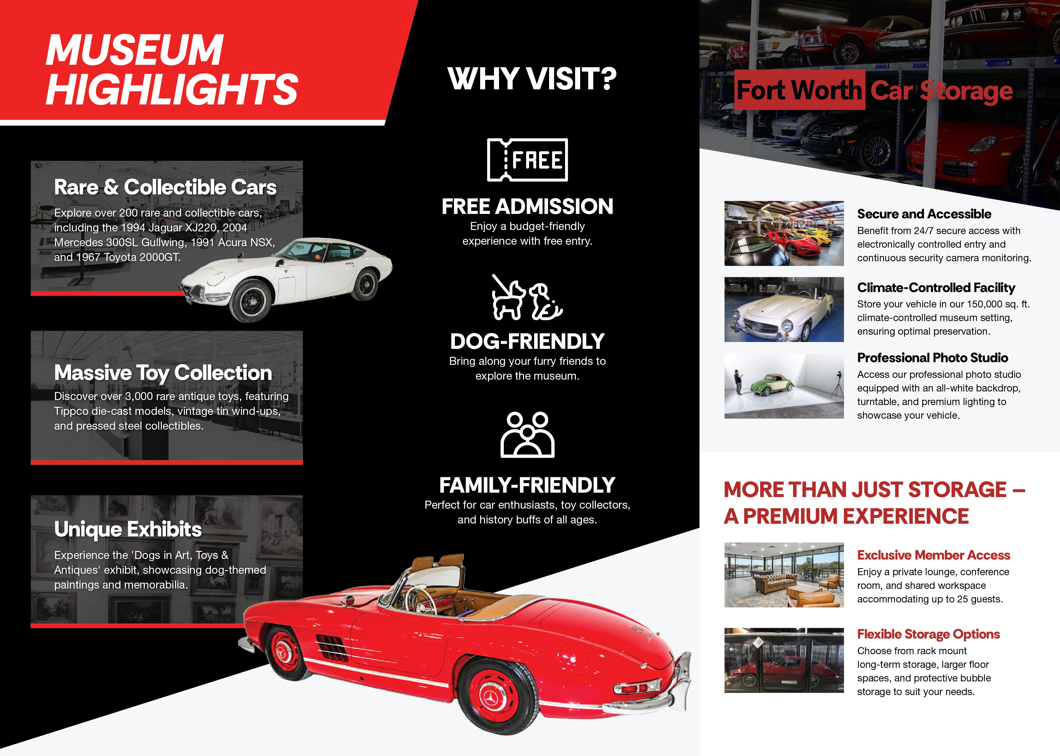DFW Car & Toy Museum Tri-Fold Brochure.