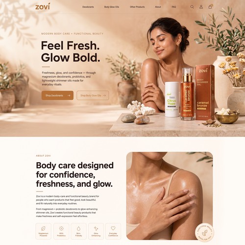 Zovi — Clean Modern Beauty Ecommerce Website