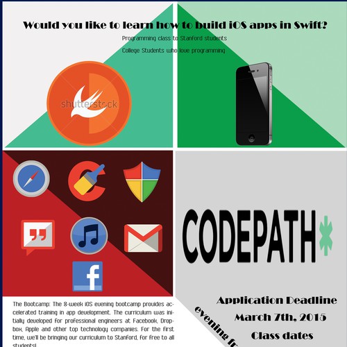 Create a poster to advertise CodePath classes at Stanford
