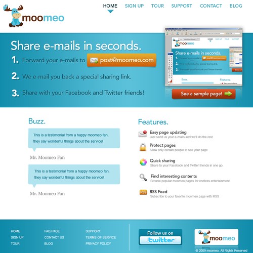Website Design for Moomeo.com