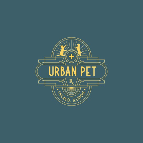 Urban PetRx Logo - Art Deco Style