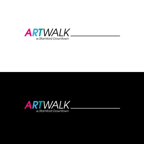 Logo concept for an art walk in Stamford Downtown.