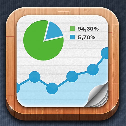 iPad App Icon Design for Statistics App