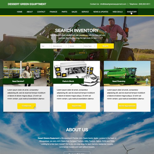 Web design for A reseller of john deer 