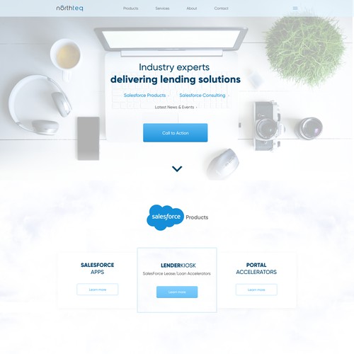  Landing page for the northteq company