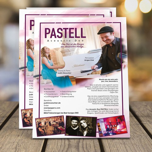 A5 Flyer - PASTELL Acoustic Duo 