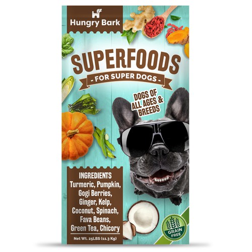 Modern package design concept for dog food