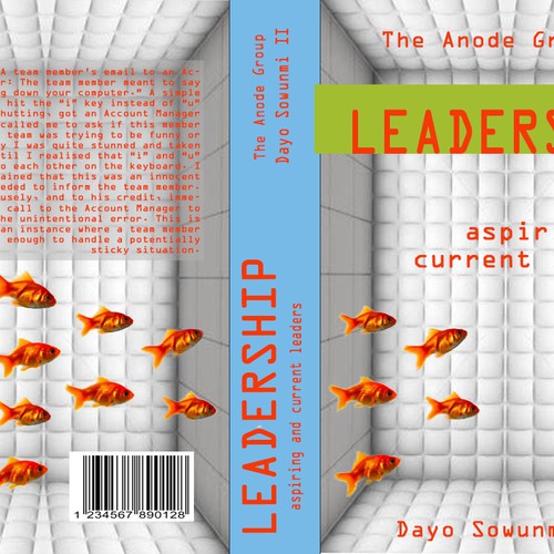 Create an engaging book cover for a fun book on Leadership