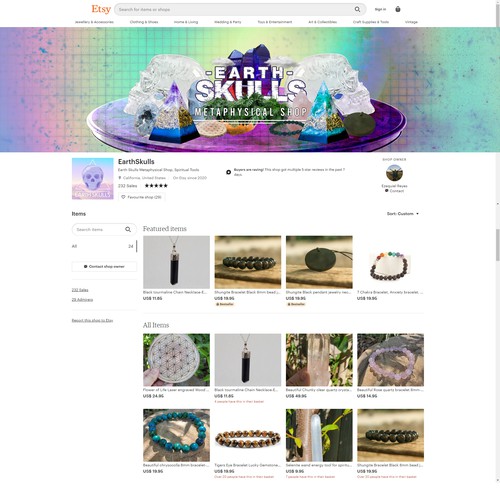 Etsy Banner for a Metaphysical Shop