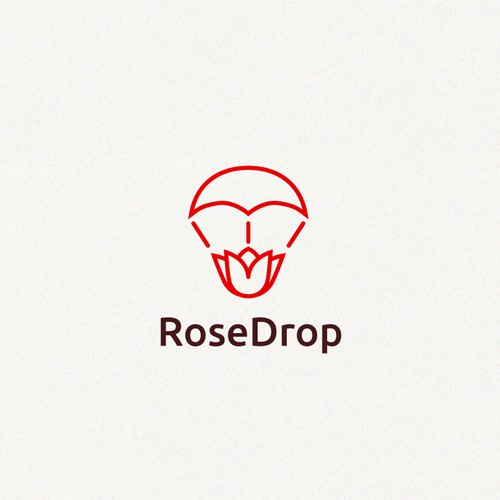 Clean logo for an airborne flower delivery service
