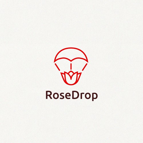 Clean logo for an airborne flower delivery service