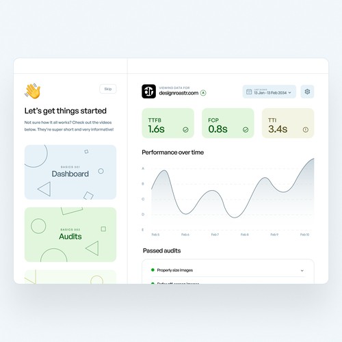 Web: Analytics dashboard