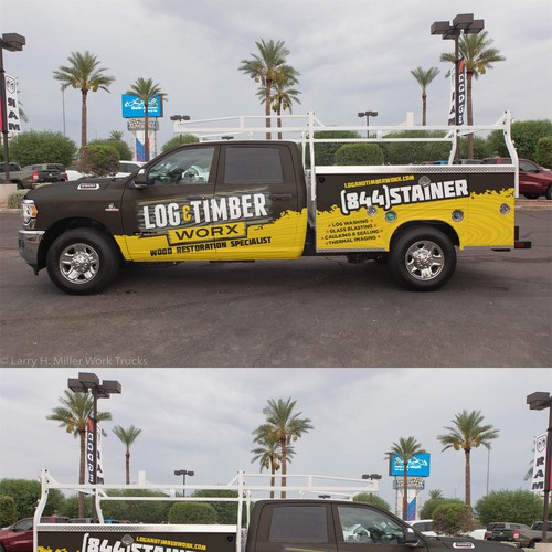 Log & Timber Worx utility truck wrap