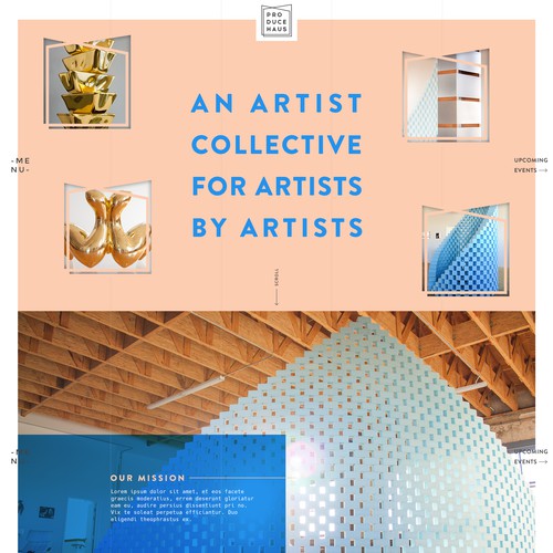 Modern Elegant concept for an Artist Collective