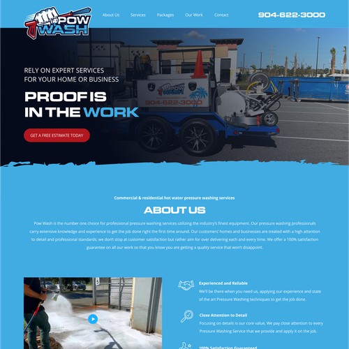 Powwash Website Design