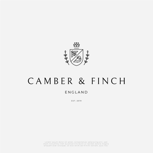 Crest logo for a British tailoring company