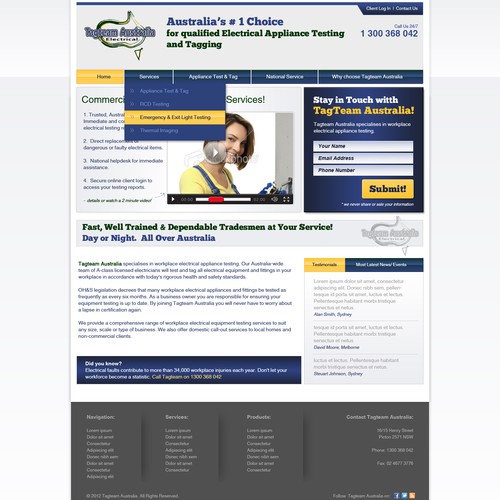 Website Design for Tagteam Australia