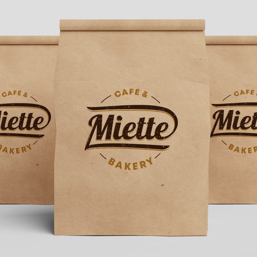 Miette Bakery, rustic sourdough bread need industrial, bold logo
