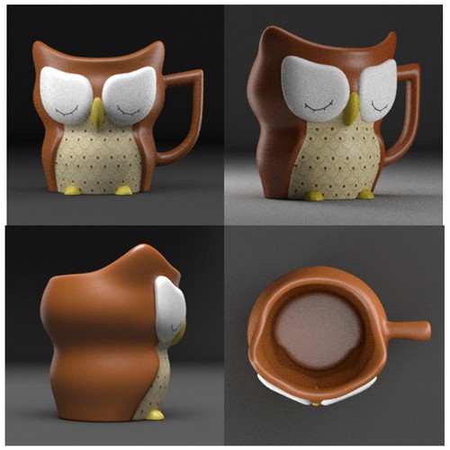 3D Unique Owl Mug