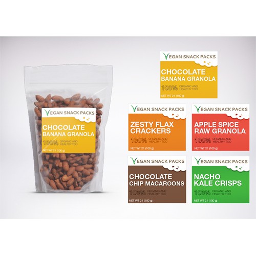 Delicious Healthy Vegan Snack Labels