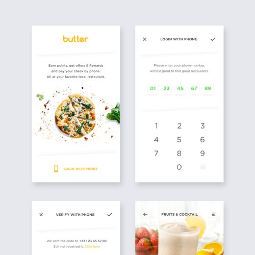 Restaurant Reward App Design