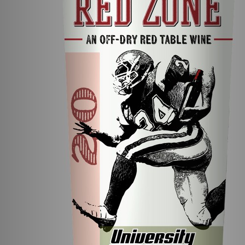  Create a fun & bold american football themed wine label