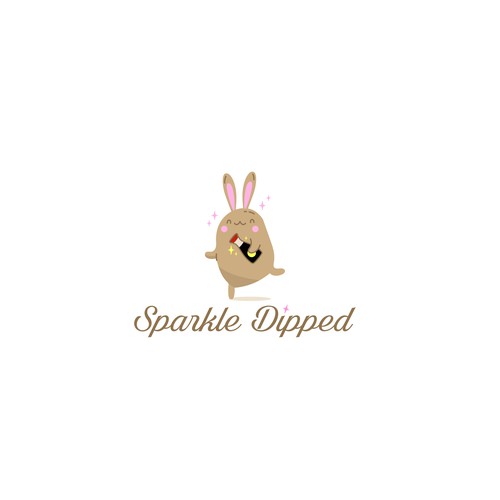 super fun/glam/kawaii logo for Sparkle Dipped