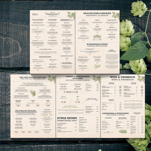 Menu design