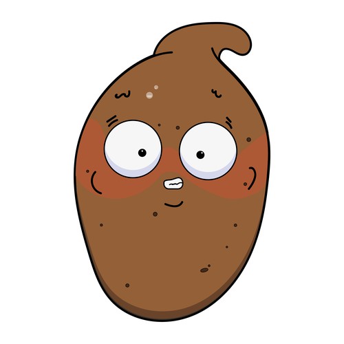 Cute POTATO character design for kid's toy