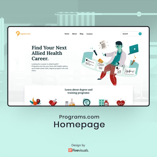Website Design | Homepage Concept | Flat