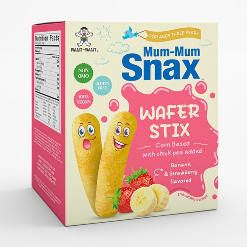 Design Retail Packaging for Kids Snack (Mum-Mum Snax Wafer Stix)