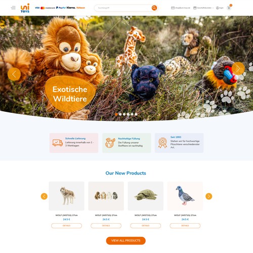 Uni-Toys Home Page Design