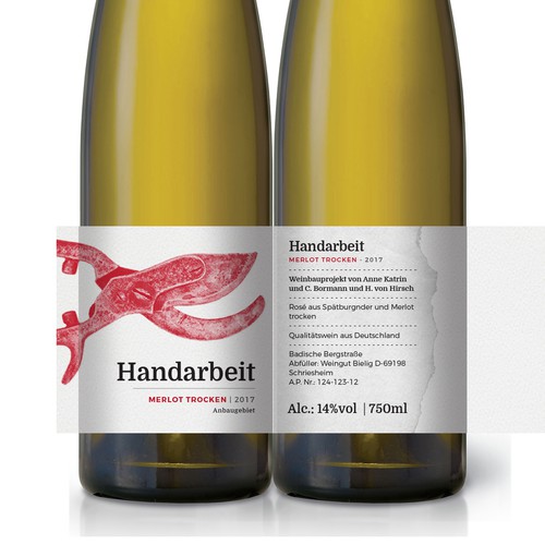 Handarbeit - Wine Label