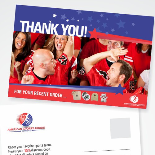 Create the next postcard for American Sports Goods