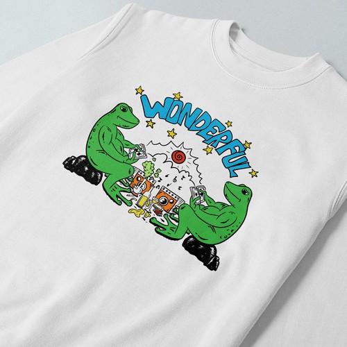 Wonderful frog card cartoon illustration