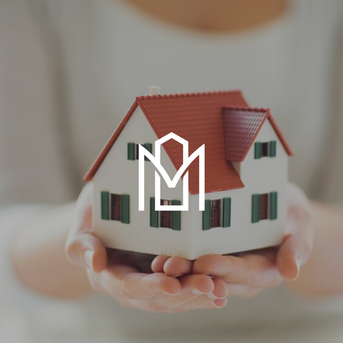  real estate logo M letter logo