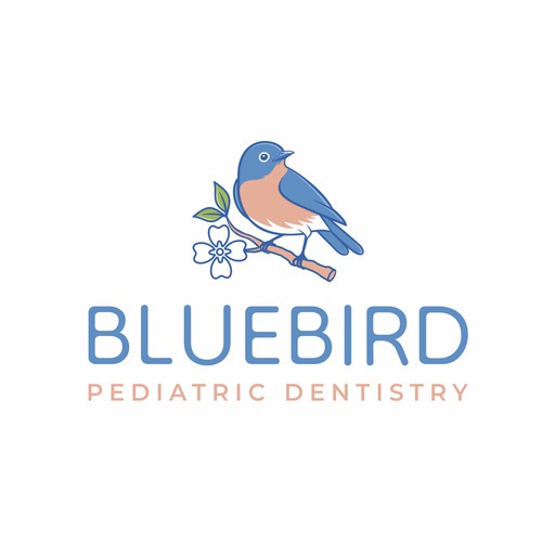 Bluebird Pediatric Dentistry Logo Design