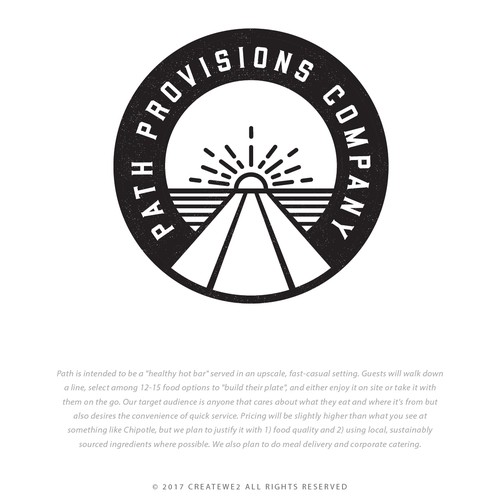 Logo badge design for a restaurant