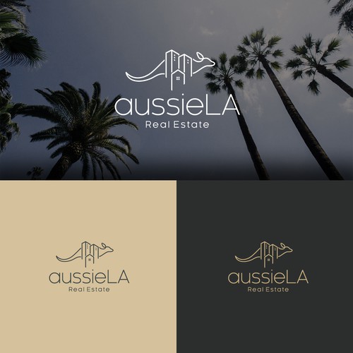 Elegant logo concept for aussieLA Real Estate