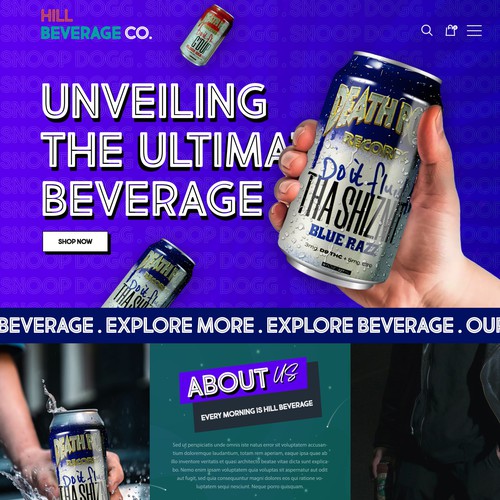 Snoop dogg Beverage website