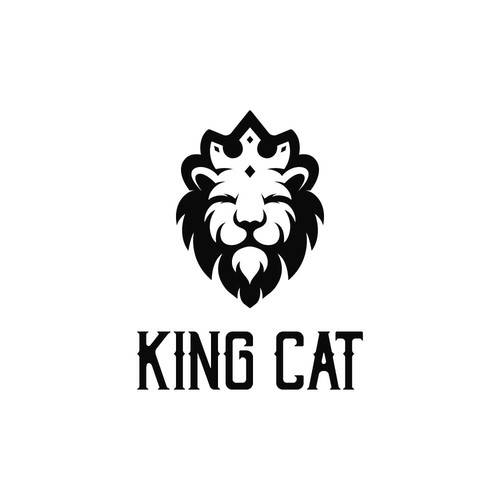 illustration of a lion mascot design using a crown with a vintage style