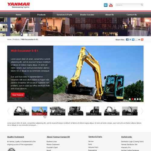 Help Yanmar Construction Equipment Europe find a new website design